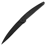 Joa Kleines handliches werkzeug stahl messer scharf rutschfest Schwarz Survival Tragbare Camping outdoor messer edc Jagdmesser lang taschenmesser Alu klappmesser slim tanto neck knife messer N690