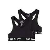 NAME IT Mädchen Nkfshort Top 2p Noos Unterhose, Black/Pack:w/ Black, 158/164 EU