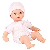 Götz 1320590 Muffin to Dress Mädchen Puppe - 33 cm große Babypuppe mit blauen Schlafaugen, ohne Haare mit Mütze - Weichkörper-Puppe ab 18 Monaten