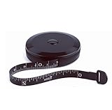 FOMGIIN Maßband Körper Schneidermaßband Einziehbar Messband 150 cm / 60 Zoll Bandmaß Körpermaßband Maßbänder Measuring Massband Tape Measure für Nähen Body, Schwarz