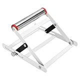 NAVESO Verstellbarer Schneidemaschinen-Stützrahmen, Tischgehrungssägen-Rollenständer, Arbeitsbock Klappbar, 201Edelstahl Ständer, Material Support Rack, Tischkreissäge Zubehör, Ausziehbar 55-135mm