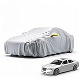 1x Autoschutzhülle Auto Abdeckung Autozubehör - Car Cover - Autoplane Silber Hülle Plane wasserdicht - für alle Arten von PKW/KFZ Autoabdeckung Abdeckplane