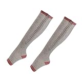 Offene Zehen-Kompressionsstrümpfe zur Beinstütze, Grau, Größe L XL, bequeme Kniestrümpfe mit nicht einklemmendem Reißverschluss