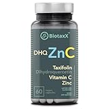 Taxifolin (Dihydroquercetin DHQ) mit Vitamin C und Zink - 500 mg, 60 vegetarische Kapseln