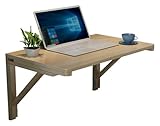 Wandklapptisch, Wandmontierter Klapptisch, Moderner, klappbarer Wandschreibtisch aus Holz, klappbare Werkbank for das Home-Office, die Garage, die Kellerbar, das Arbeitszimmer oder die Küche(120x60cm(