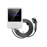 HUAYONGSS ev Charger Wallbox EV-Ladegerät Typ 1 J1772 Sockel 32A EVSE-Ladekabel Wallmount Home Elektroauto-Ladestation APP-Steuerung (Color : 9KW NO(App RFID LCD)