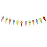 ENLACE Zuckertüten Girlande, Einschulung Deko, Schuleinführung Einschulung Schulanfang Dekoration Banner, Zuckertüten Banner für Jungen Mädchen Schulkind Party Deko, Bunt