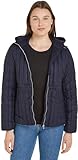 Tommy Hilfiger Damen Daunenjacke mit Kapuze, Blau (Desert Sky), S