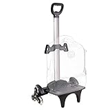 Amythe Faltbarer Trolley für Rucksack, Aluminium Schultasche Handwagen Schulrucksack Reisegepäck Trolley für Kinder Teenager, 6 Räder