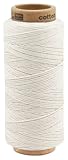100 Meter Baumwollkordel 1,0 mm, Kordel Schnur Baumwolle Bindfaden Bäckergarn Geschenkband (0000 - Naturweiß)
