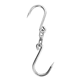 SATONBEYI Schwenkbarer Fleischhaken zum Aufhängen, 30 cm, Edelstahl, Metzgerhaken, 8 mm, robuste Fleischverarbeitung, Räucherhaken für Smoker, Metzgerei, Ausbeinen, Hängen, Hirsch, Rind, Fisch