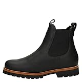 Panama Jack Herren Chelsea Boots Burton Igloo, Männer Stiefeletten,Lammfell,Ohne Verschluss,kurzstiefel,uebergangsschuhe,Schwarz,42 EU / 8 UK