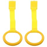 WRITWAA 2 Stück Babybettringe aus Robustem Kunststoff Halteringe für Kinderbetten und Laufhilfen Gelbe Aufstehringe für Motorische Entwicklung und Babysicherheit Beim Stehenlernen