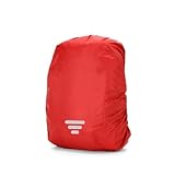 VONCYKI Regenschutz, Rucksack, reflektierend, 20 l, 35 l, 45 l, 60 l, wasserdichte Tasche, Camouflage, Outdoor, Camping, Wandern, Klettern, Staub-Regenschutz (30–40 l, Typ B, Rot)