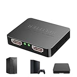 Videosignal-Splitter | HD-Display-Port-Splitter | 1 In 2 Out Video Distributor | 3D-Auflösungen Display Video Switcher Adapter | HD Video Distributor unterstützt für Zuhause