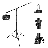 SMALLRIG Aluminium Lichtstativ 110'/9.2ft/280cm, mit 170cm Haltearm, luftgepolstertes Fotografie-Stativ mit 1/4'-Schraube für Softbox, Studiolicht, Ringlicht, max. Belastung 5kg, RA-S280A - 3737