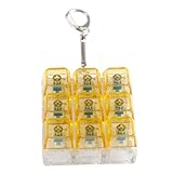 Transparents Mechanische Schlüsselanhänger, Stressabbau, Tastenkappen, Spielzeug mit LED-Lichtern, für Büro, Heimdekoration, 9 Stück