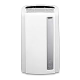 De'Longhi PAC AN112 Silent Mobiles Klimagerät (Klimaanlage, Luft-Luft System, Max. Kühlleistung 2,9 kW/11000BTU/h, Separate Entfeuchtungsfunktion, Geeigent für Räume bis zu 110 m³) [EEK A+],Weiß