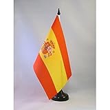 AZ FLAG - Tischflagge Spanien - 21x14 cm - Spanische Tischfahne 14 x 21 Cm - Flaggen