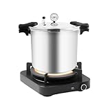 Fyssnn Schnellkochtopf 22L Explosionssicher, 90kpa Hochdruck Aluminium Drucktopf, Schnellkochtöpfe mit Druckmesser, Küchenutensilien für Gasherd, Großfamilie Camping