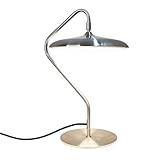 Artist Tischlampe – Skulpturales Design mit neigbarem Lampenkopf, integriertem LED-Modul und hoher Lichtqualität (RA90) – 41 cm Höhe – Edelstahl
