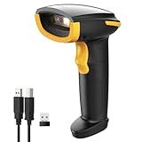 Inateck Barcode Scanner Kabellos, 1D 2D QR Code Scanner, 3-in-1 Handscanner mit Bluetooth, 2,4 GHz und Kabel, 2600mAh für 3 Monate Standby, mit APP und SDK, Bildschirm-Scannen Unterstützt, BCST-23