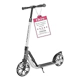 HUDORA BigWheel® 205 Advanced Scooter - Komfortabler Aluminium-Roller für bis zu 100kg - Höhenverstellbarer & zusammenklappbarer Tretroller - Kick-Scooter für Kinder/Jugendliche & Erwachsene