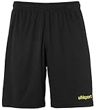 uhlsport Kinder Center Basic Shorts, schwarz/Fluo gelb, 164