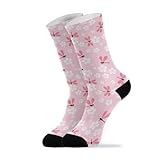 Premium Sneaker Socken Blume Libellen Rosa Herrensocken, klassische Socken, Wandern, Herren, Radfahren, 50cm