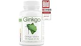 Ginkgo biloba Blattpulver 420mg | aus der Apotheke | 120 Kapseln 4-Monatspackung | hochrein, made in Germany | hochdosiert, natürlich, vegan, kein Extrakt, Testsieger Note sehr gut.