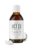 Bio C8 MCT-Öl, 100 ml – 100 % reines kaltgepresstes C8 MCT-Öl – Premium-Kokosöl, nachhaltig angebaut, steigert Ketone 3 x mehr als andere MCTs Alpha01