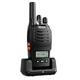 Retevis H777D Walkie-Talkies für Erwachsene, LCD-Bildschirm, PMR446, Typ-C-Ladefunktion, 1200-mAh-Akku, Robustes 2-Wege-Radio mit Großer Reichweite für Radfahren und Abenteuer (1er-Pack, Schwarz)