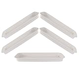 CIYODO 5 Stück Rechteckiger Pflanzuntersetzer aus Stabilem Kunststoff Wasserundurchlässig Passend für Blumentöpfe für Innen Außenbereich Schützt Böden vor Wasserschäden Beige