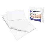 Anti Allergie Bettbezug und Kissen Set 120 x 90 cm für Kinderbett Weiß