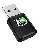 USB WLAN Stick, RENGOGA AC600Mbit/s USB WLAN Adapter DualBand (433Mbps 5GHz/150Mbps 2,4GHz) mit Eingebautem Treiber, WiFi Adapter Kompatibel mit PC/Desktop/Laptop Windows XP/7/8/10/11
