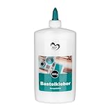 Ideen mit Herz Bastel-Kleber | flüssig Leim | auf Wasserbasis | lösungsmittelfrei | trocknet transparent | geeignet für Kinder | ideal für Holz, Papier, Fotos, Filz, Pappe, Textilien (500 ml)