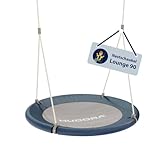 HUDORA Nestschaukel Lounge - Höhenverstellbare Hängeschaukel mit 90/110cm Durchmesser für bis zu 150kg - Schaukel mit geschlossener Sitzfläche - Familienschaukel für drinnen & draußen