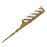 TEHAUX Yak Horn Haarkamm Stielkamm 195cm Feine Zähne Glatte Oberfläche Haarstylingkamm Friseurwerkzeug für Salon und Private Anwendung