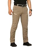 CARWORNIC Herren Leicht Taktisch Hose Schnelltrocknend Wanderhose Angelhose Outdoorhose Stretch Zip Off Cargohose Funktionshose Arbeitshose Trekkinghose Für Frühling Sommer Herbst