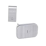 DC-Funkklingel Silber - Elegantes Hightech-Design bietet klaren Klang und breite Abdeckung. Ideal für moderne Häuser, die Stil und Funktionalität suchen.