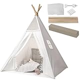 Anttyscar Kinder Tipi Zelt,Sternen klassisches indisches Spielzelt für Kinder,Kinderzelte aus für Mädchen und Jungen mit Tragetasche,faltbares Spielhaus für drinnen oder draußen