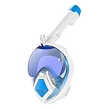 Unterwasser-Scubas Vollgesichts-Schnorchel, Schnorcheln, Tauchen, Anti-Leck- und Anti-Beschlag-Brille, Erwachsene, Dry Top Schnorchel