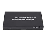 Cryfokt Multiviewer 4x1, 5 Display -Modi Quad Multi -Viewer Nahtloser Switcher Sturdy HD Multimedia Schnittstelle für Sicherheitskamera (EU-Stecker)