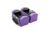 PowerBlock Sport 24 verstellbare Hanteln, paarweise verkauft, 1,4-10,9 kg Hanteln, langlebige Stahlkonstruktion, innovative Trainingsgeräte zu Hause, All-in-One-Übungshanteln, Krafttraining, Lavendel