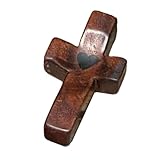 JSGHGDF Gebet Hält Holzkreuz Tragbares Taschenkreuz Handgerät Fingerspitze Stressabbau Spielzeug Kreuz Herz Ermutigungsgeschenk