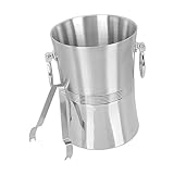 VALICLUD Tragbarer Champagner Eimer Doppelwandiger Eisbehälter für Weinflaschen Metalleiscontainer für Bars und Partys Praktisch und Elegant Leicht und Tragbar