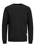 JACK & JONES Herren Jjebasic Crew Neck Noos Sweatshirt, Black, L EU