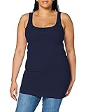 VERO MODA Damen Tank Top VMMaxi My Soft Long Basic Damentop 10185110 Black iris XL