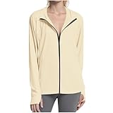 Langarm Gym Oberteil Damen Laufjacke Uv Schutzkleidung Damen Langarm UPF 50+ Uv Shirt Leicht Laufjacke Outdoor Wandershirt Einfarbig Sommer Sportjacke Sport Langarm Sun Wanderbekleidung