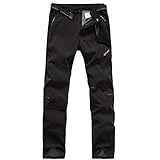 GITVIENAR Herren Gefüttert Winterhose wasserdicht Winddicht atmungsaktiv warm Verdickte Softshellhose Berghose Funktionshose Trekkinghose Wanderhose Herren Outdoorhose Herbst Winter